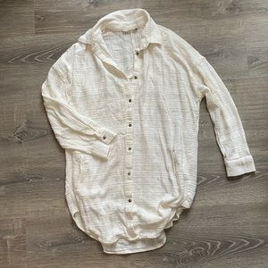 Soft Surroundings cream button down tunic